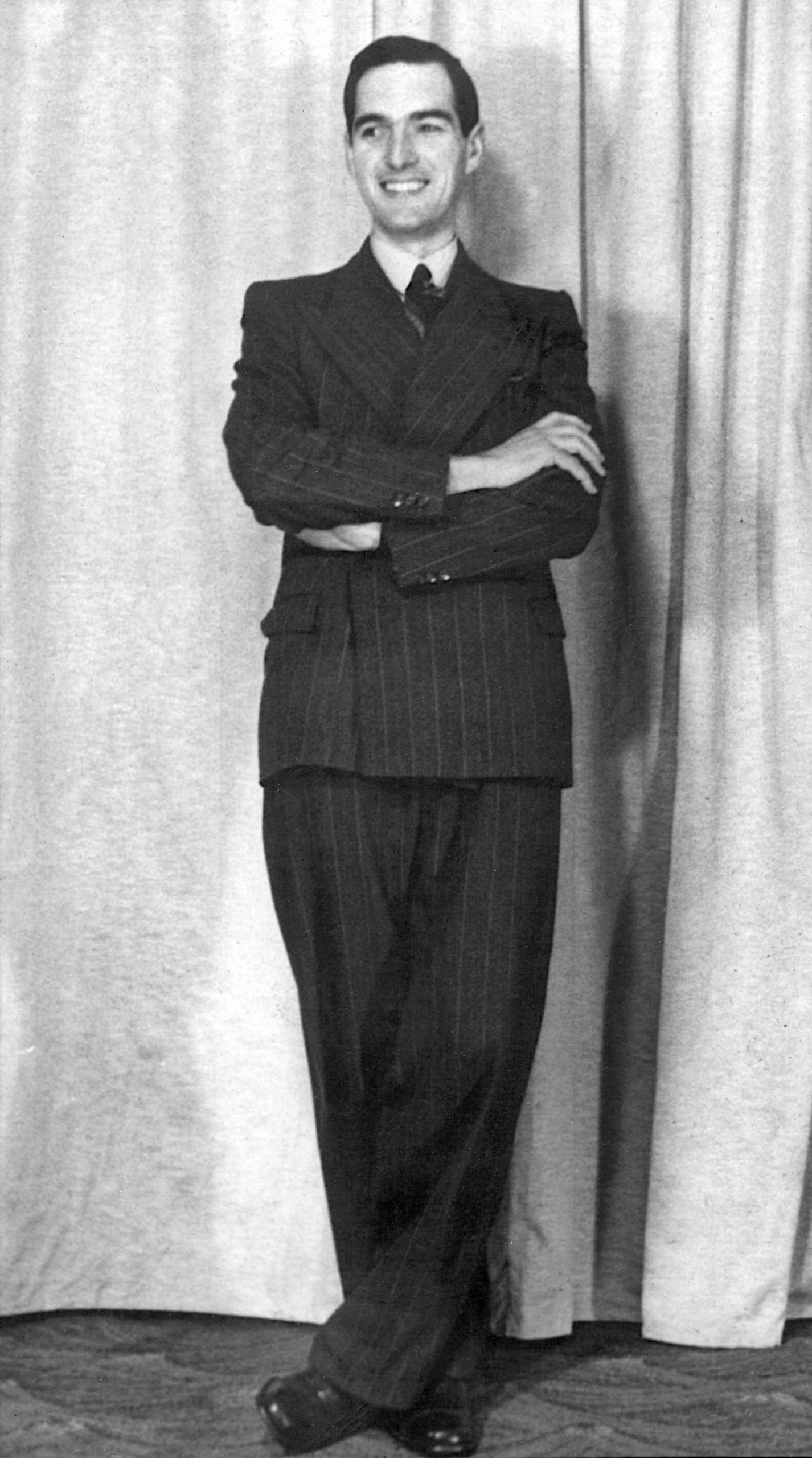 Colin Venn in the showroom c1948
